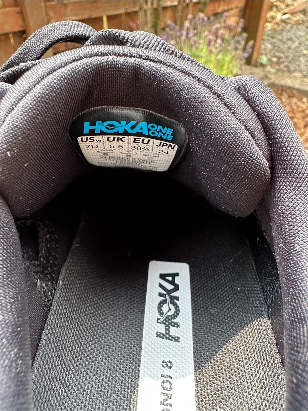 Hoka Bondi Black Women's Size 7 Wide Pre Owned - Picture 9 of 9